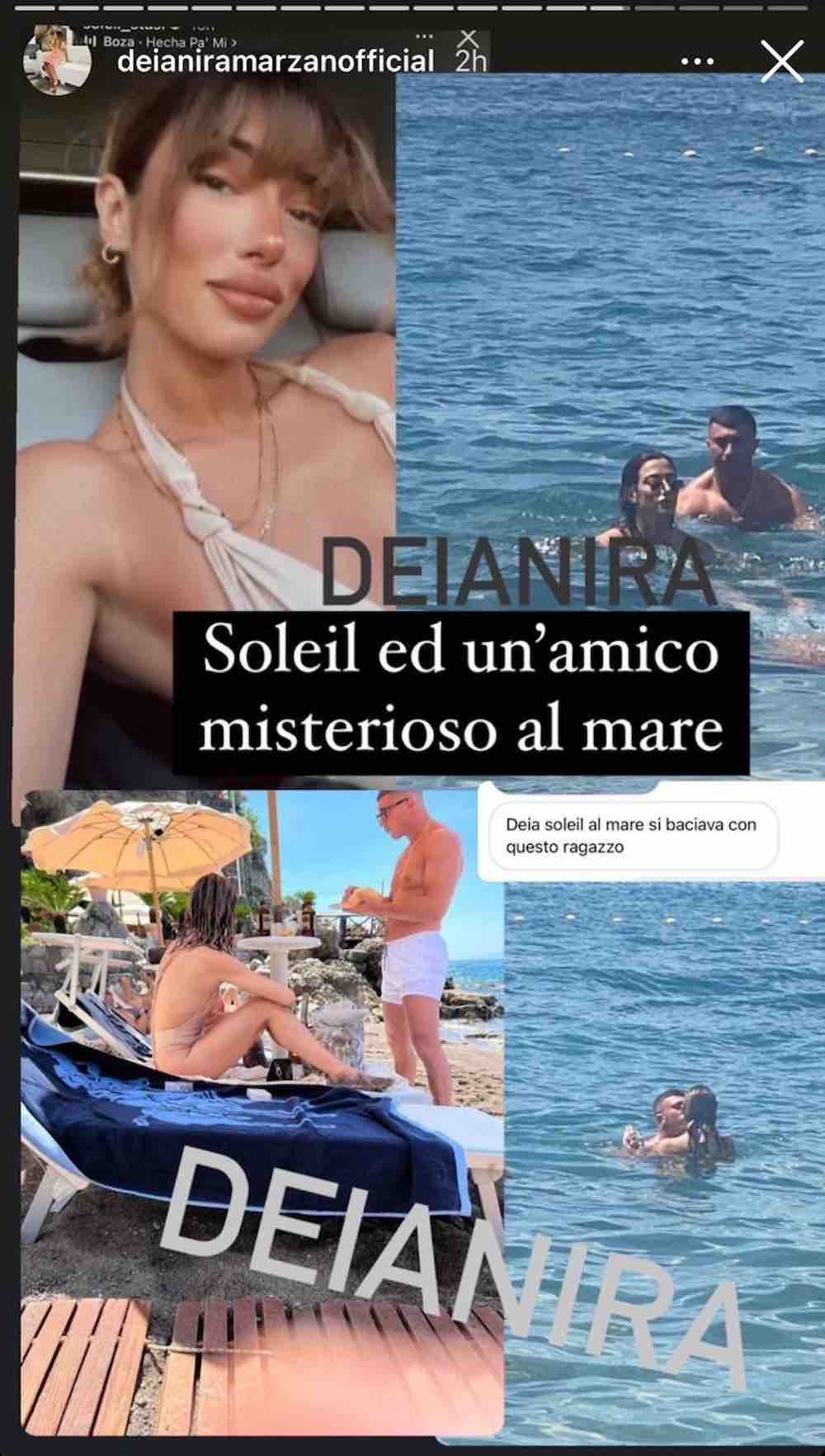 Soleil Sorge e il fidanzato mare